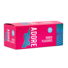 Adore Pleasure Kondome mit Riffeln 144 Stück