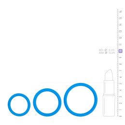 Satz mit drei Größen Penisringe - Blau