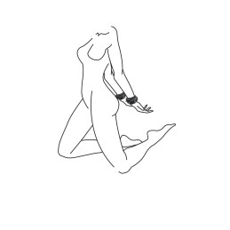 Schwarze Handgelenkmanschetten