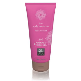 Massage- und Gleitgel 2 in 1 - Himbeere