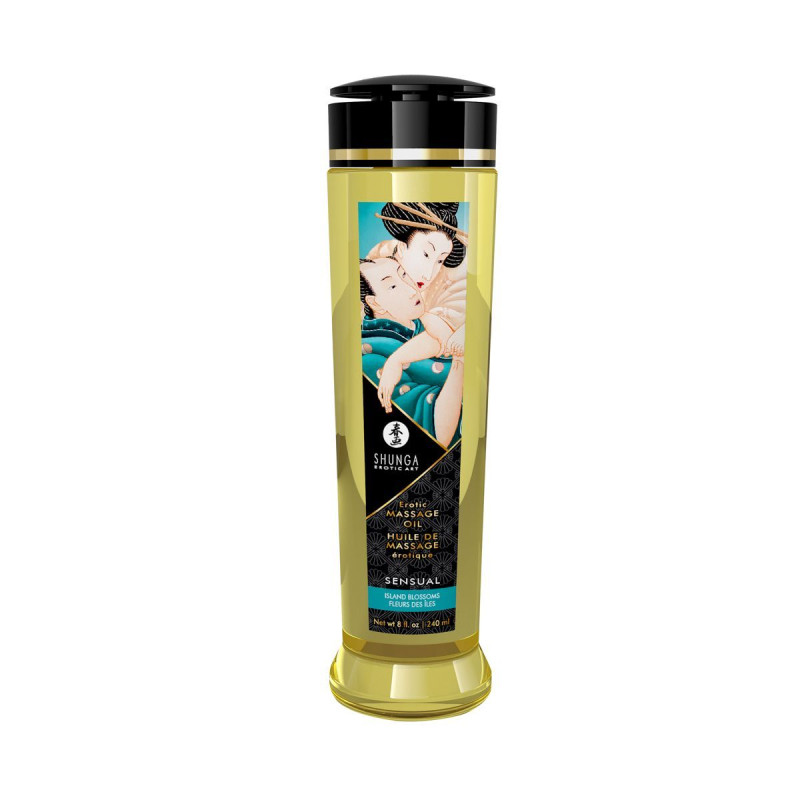 Shunga - Sensual/Island Blossoms Massageöl - 240 ml