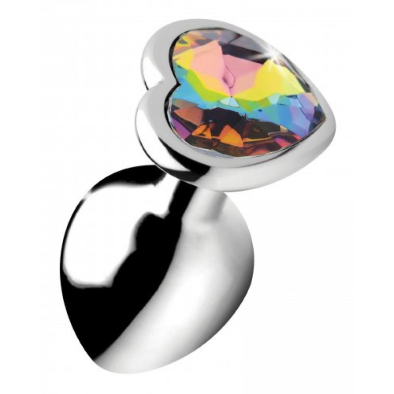 Rainbow Heart Butt Plug - Mittel