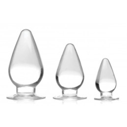 Triple Cones 3-teiliges Analplug-Set - Durchsichtig