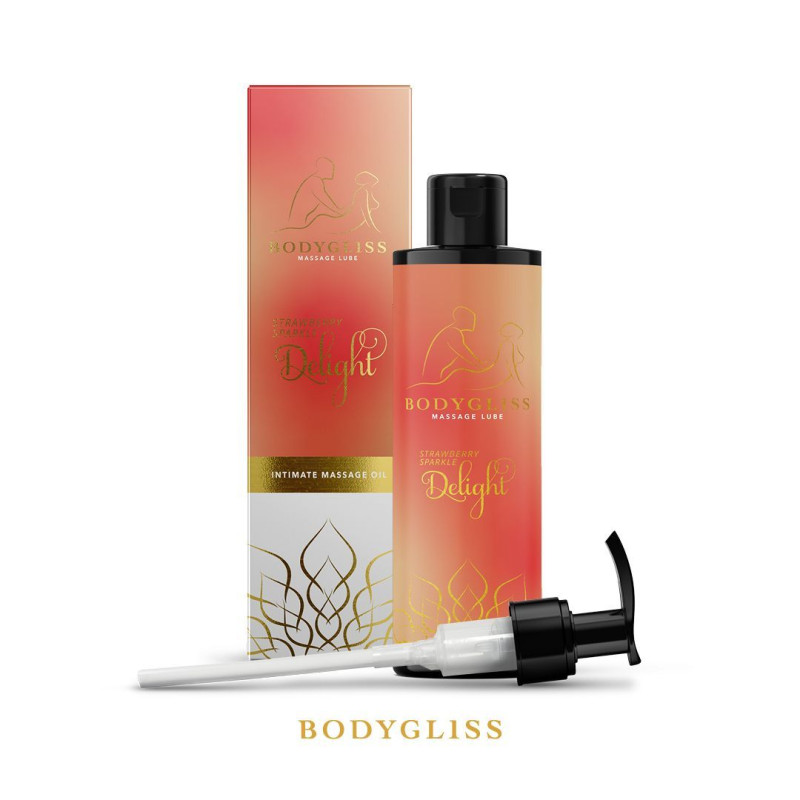 BodyGliss - Massageöl und Gleitmittel in 1 Erdbeere & Champagner - 150 ml