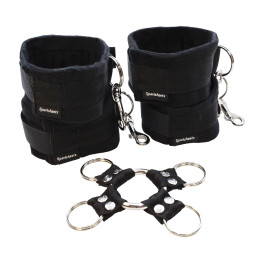 SPORTSHEETS – HOG TIE & CUFF Set – Schwarz