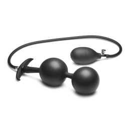 Aufblasbarer Silikon-Analplug - Schwarz