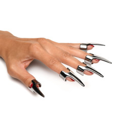 Fünfteilige Sensations-Klauenringe - Silber