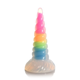 XR Brands - Leuchtender Regenbogen Silikon Dildo