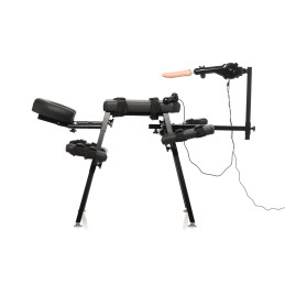 XR Brands - Gehorsamsbank mit Sexmaschine - Schwarz