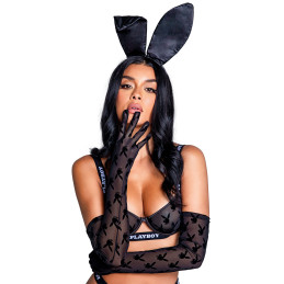 Playboy Lingerie - Bunny Noir Handschuhe