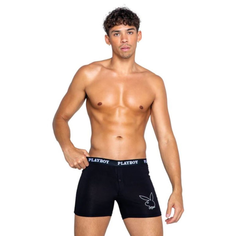 Playboy Lingerie - Herren Tuxedo Boxer - Schwarz