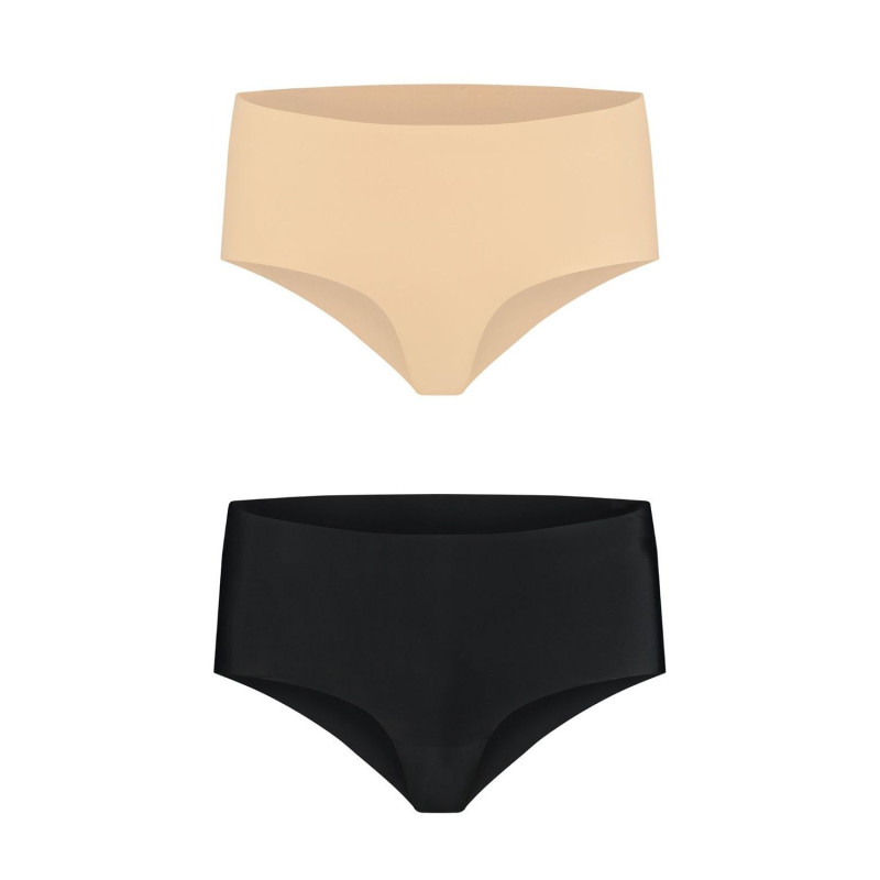 Bye Bra - Invisible High Brief Nude + Black S