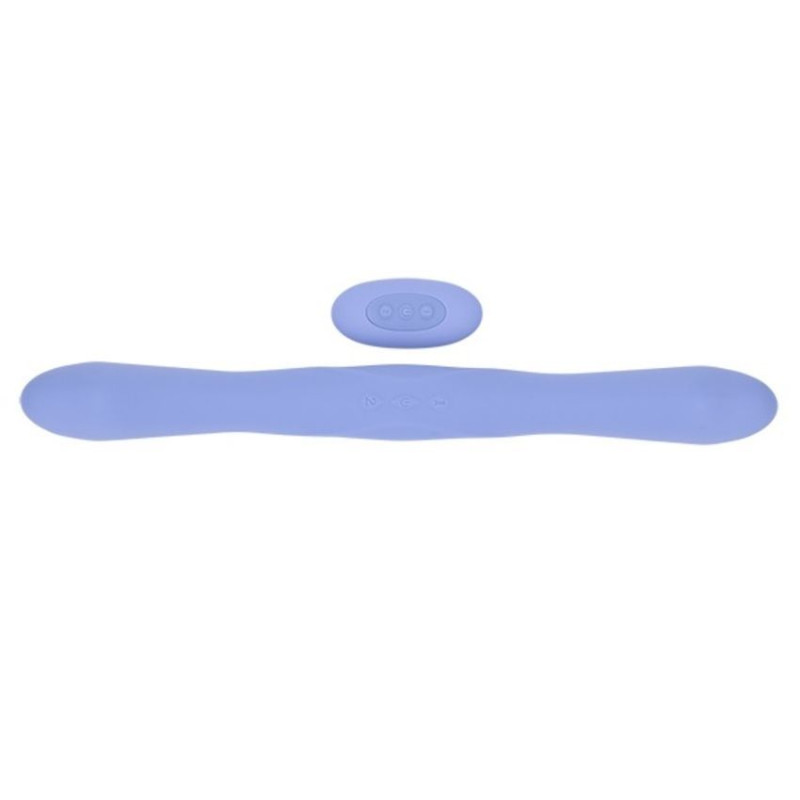 Doc Johnson - Doppelte Vibrator mit Fernbedienung - Blau - 40,6 cm