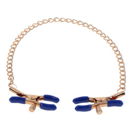 Cougar Brustwarzenklemmen mit Kette - Gold