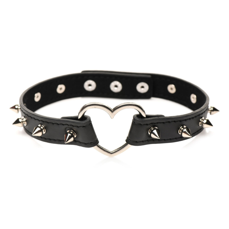 XR Brands - Spiked Heart Choker - Schwarz