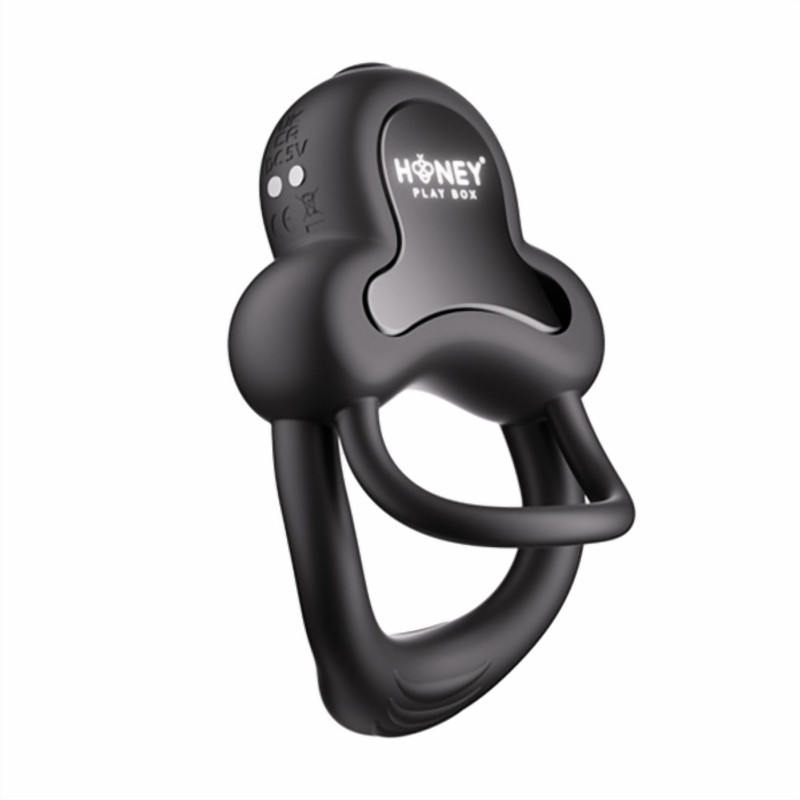 HoneyPlayBox - Anello-App-gesteuerter Vibrations-Doppel-Cockring & Klitoris