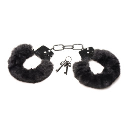 XR Brands - Cuffed In Fur Handschellen - Schwarz